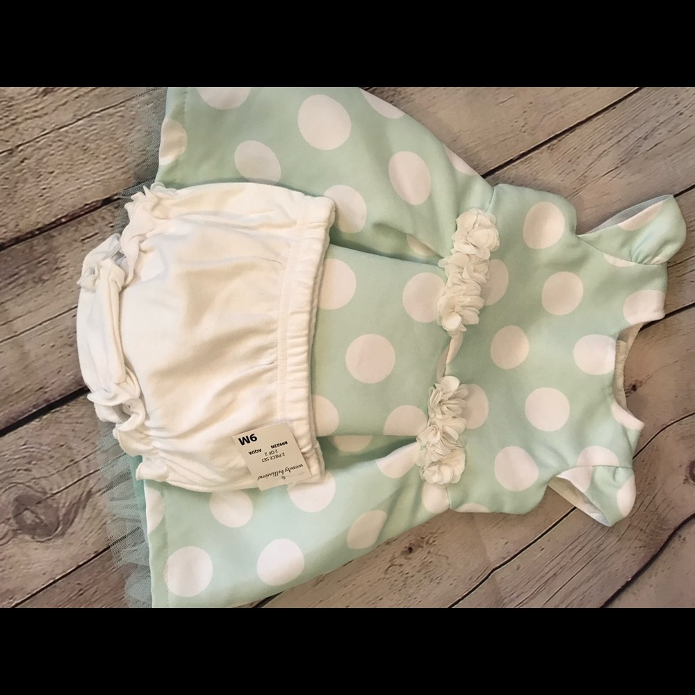 NWT Wendy Bellissimo dress mint 2 piece 9 mo